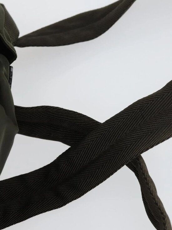 PRADA Backpack Nylon Khaki Silver Auth 168379 main image 12